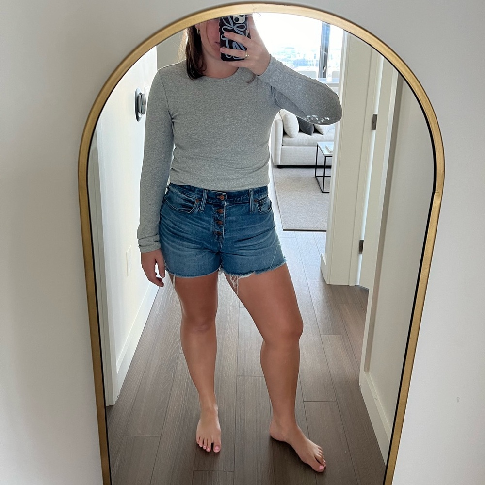 Madewell high rise denim shorts